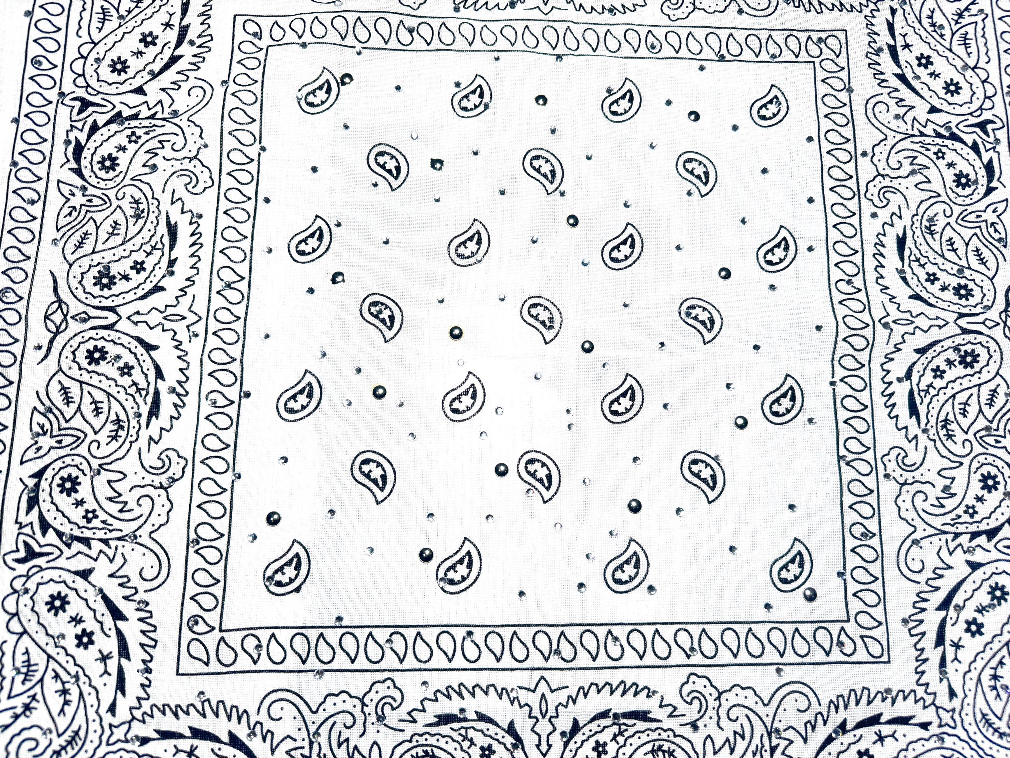 White Bedazzled Bandana