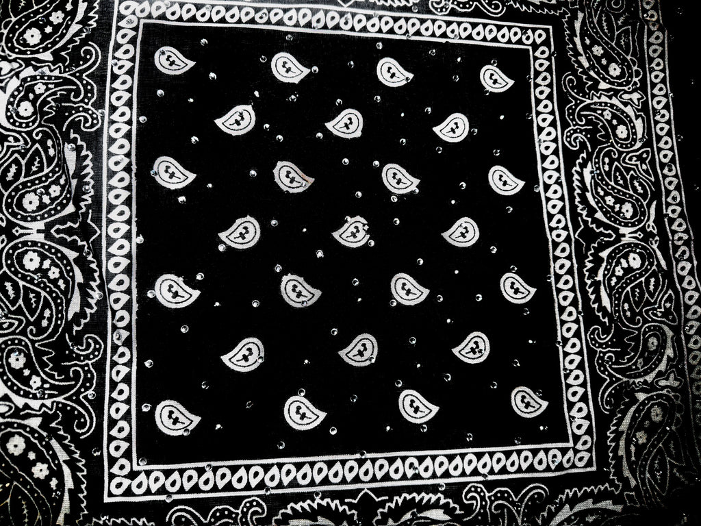 Black Bedazzled Bandana