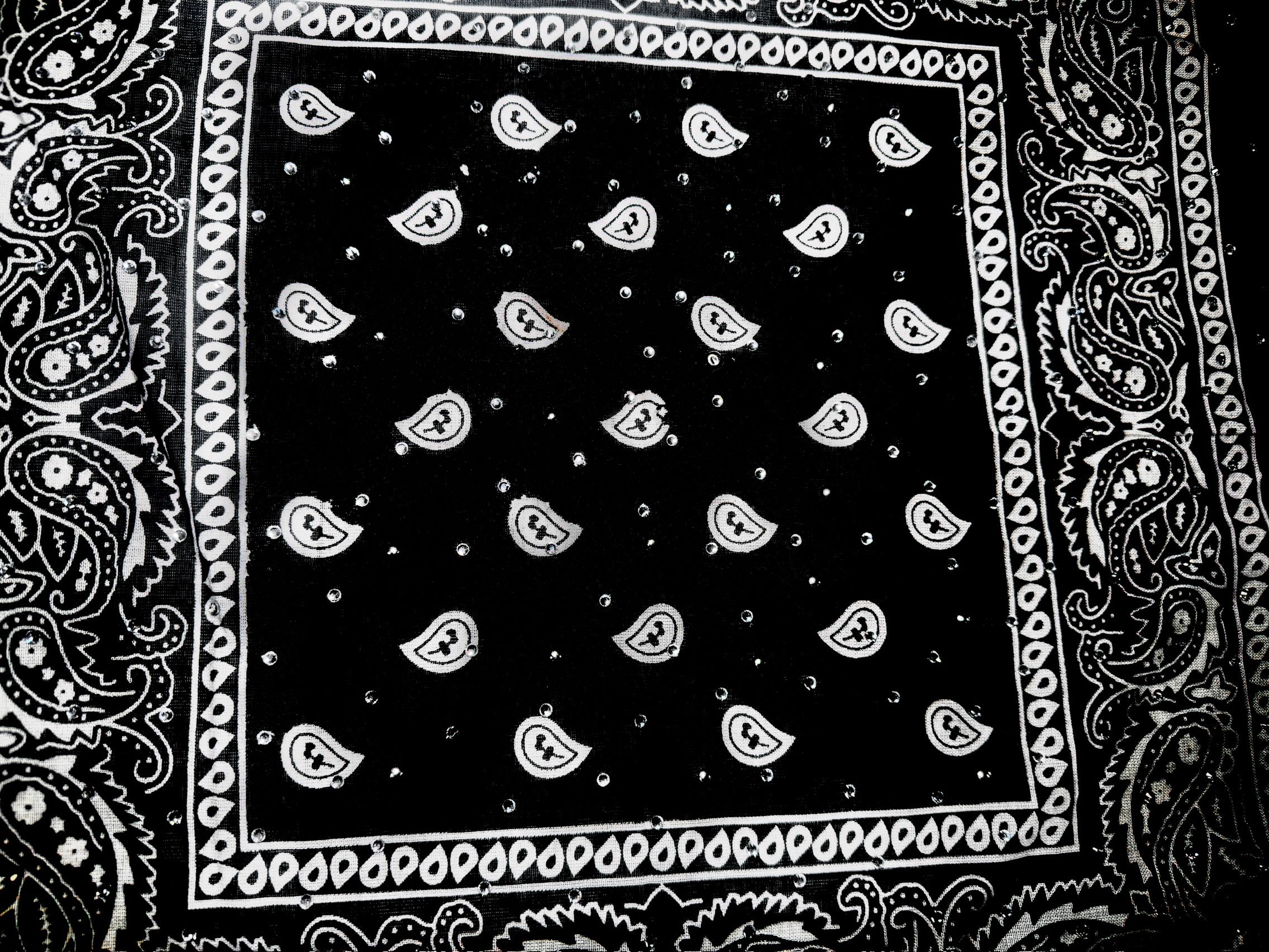Black Bedazzled Bandana