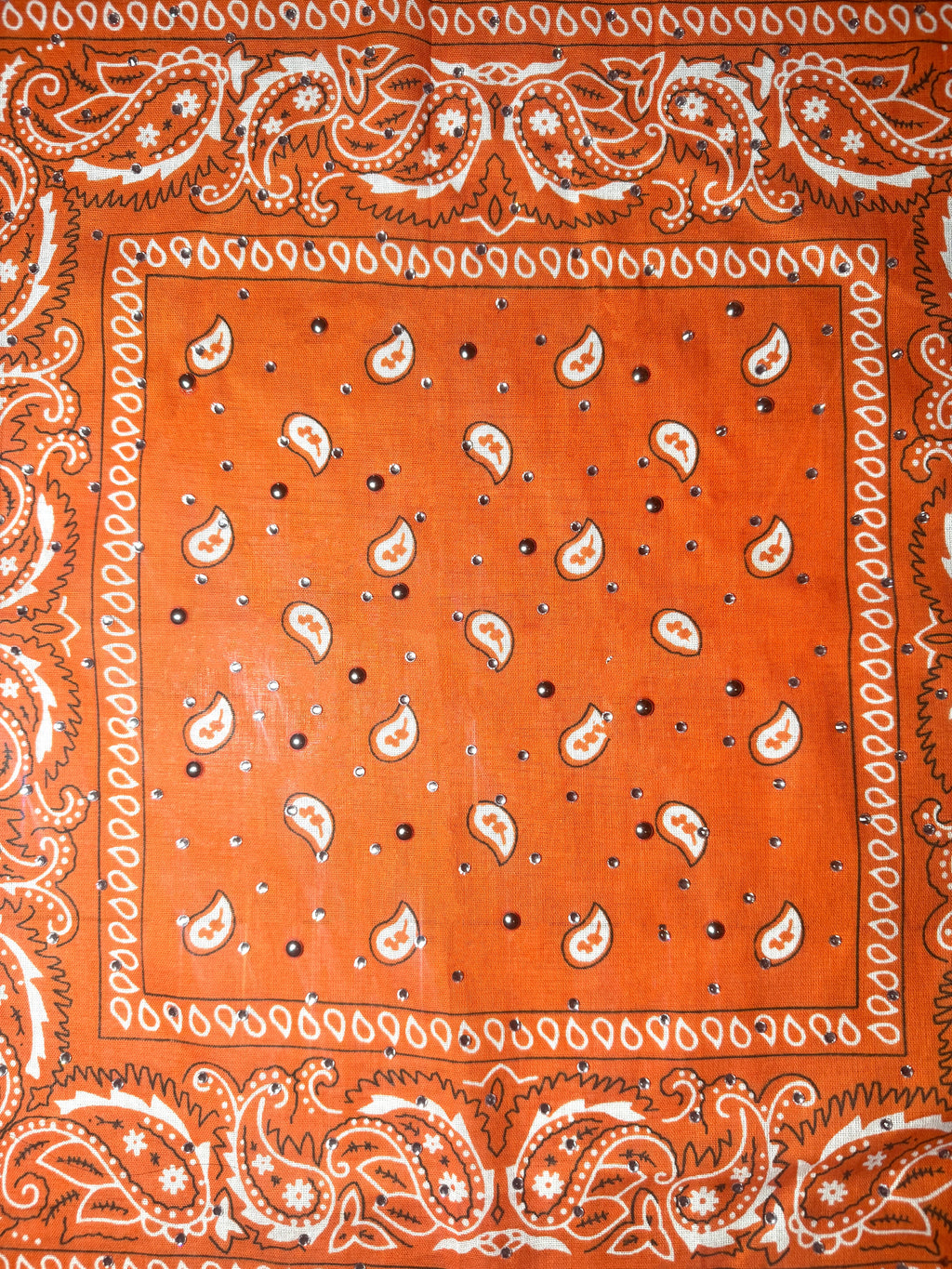 Orange Bedazzled Bandana