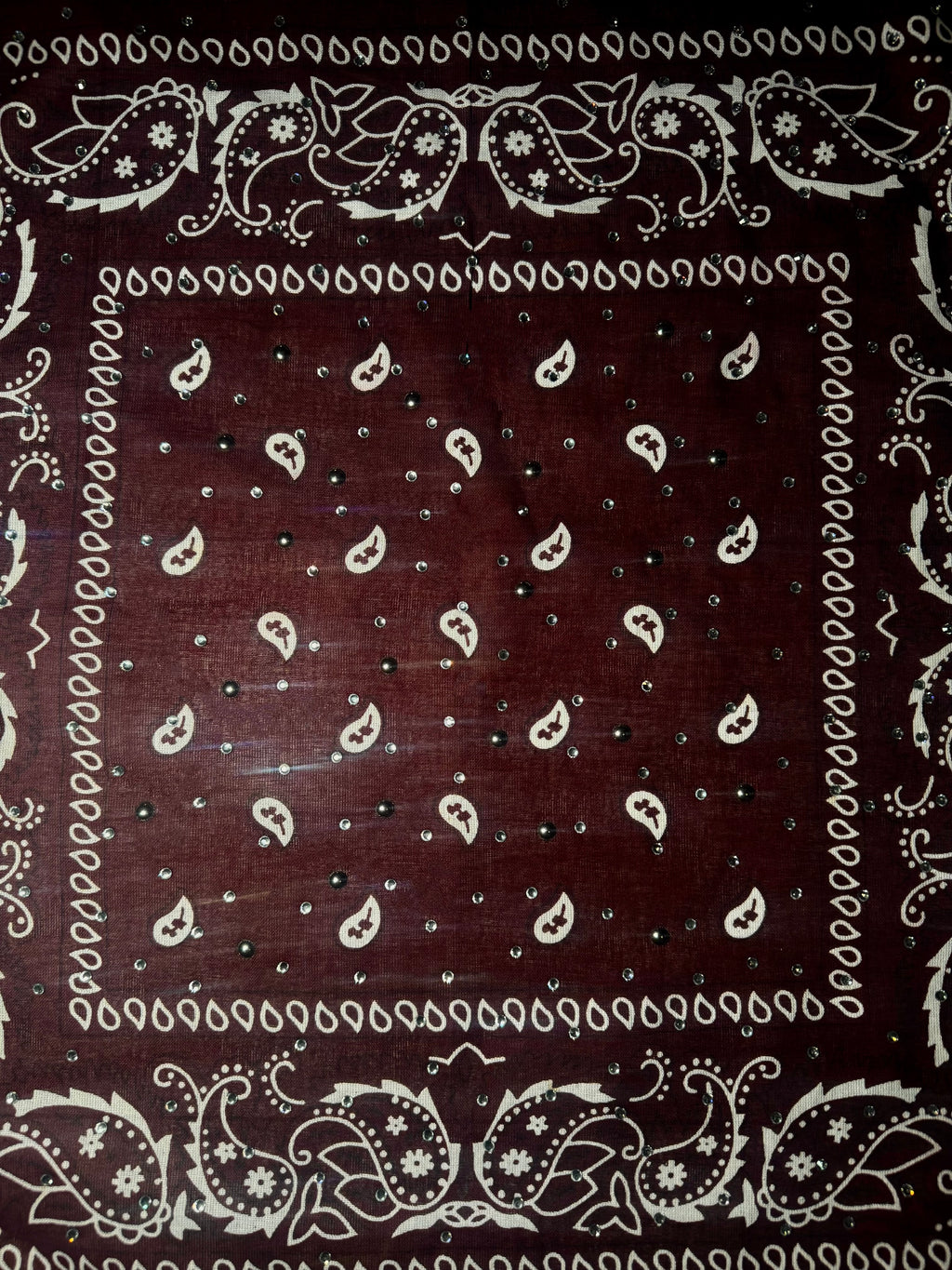 Brown Bedazzled Bandana