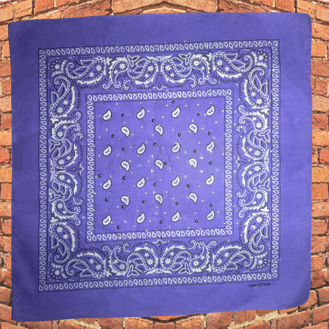 Lilac Bedazzled Bandana