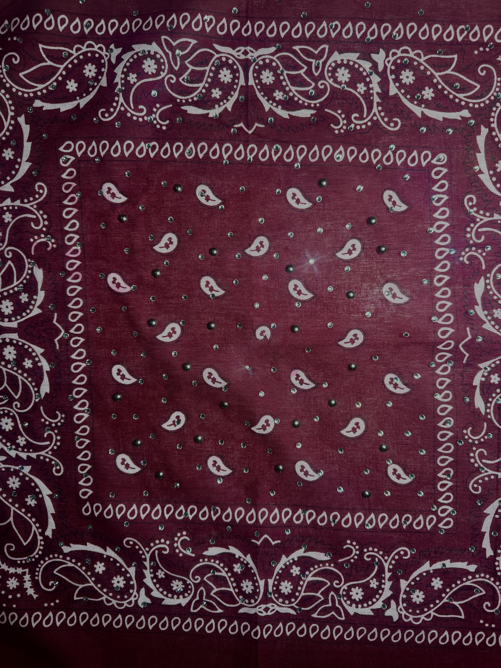 Burgundy Bedazzled Bandana
