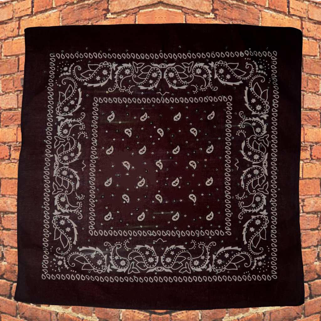 Brown Bedazzled Bandana