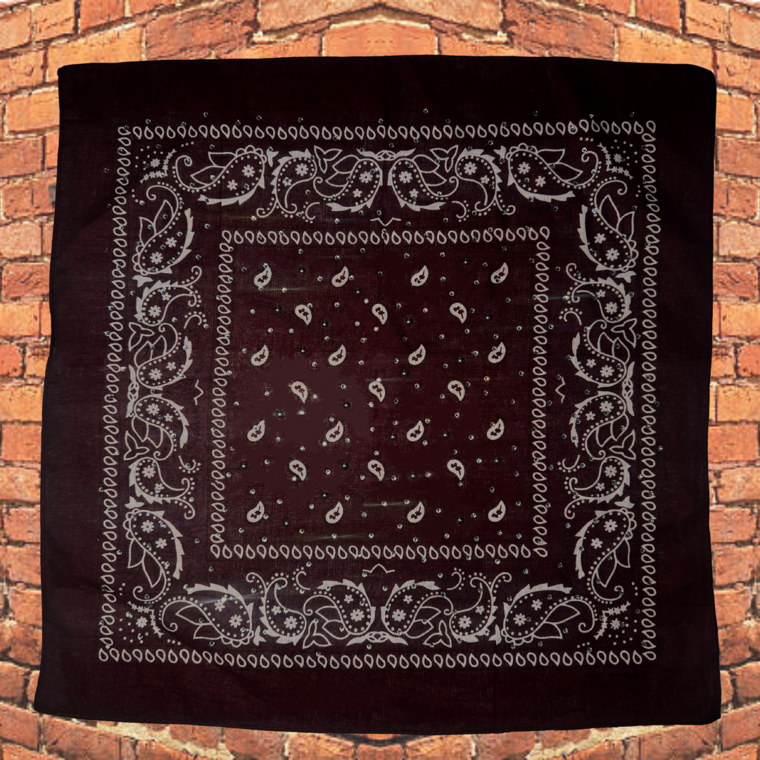 Brown Bedazzled Bandana