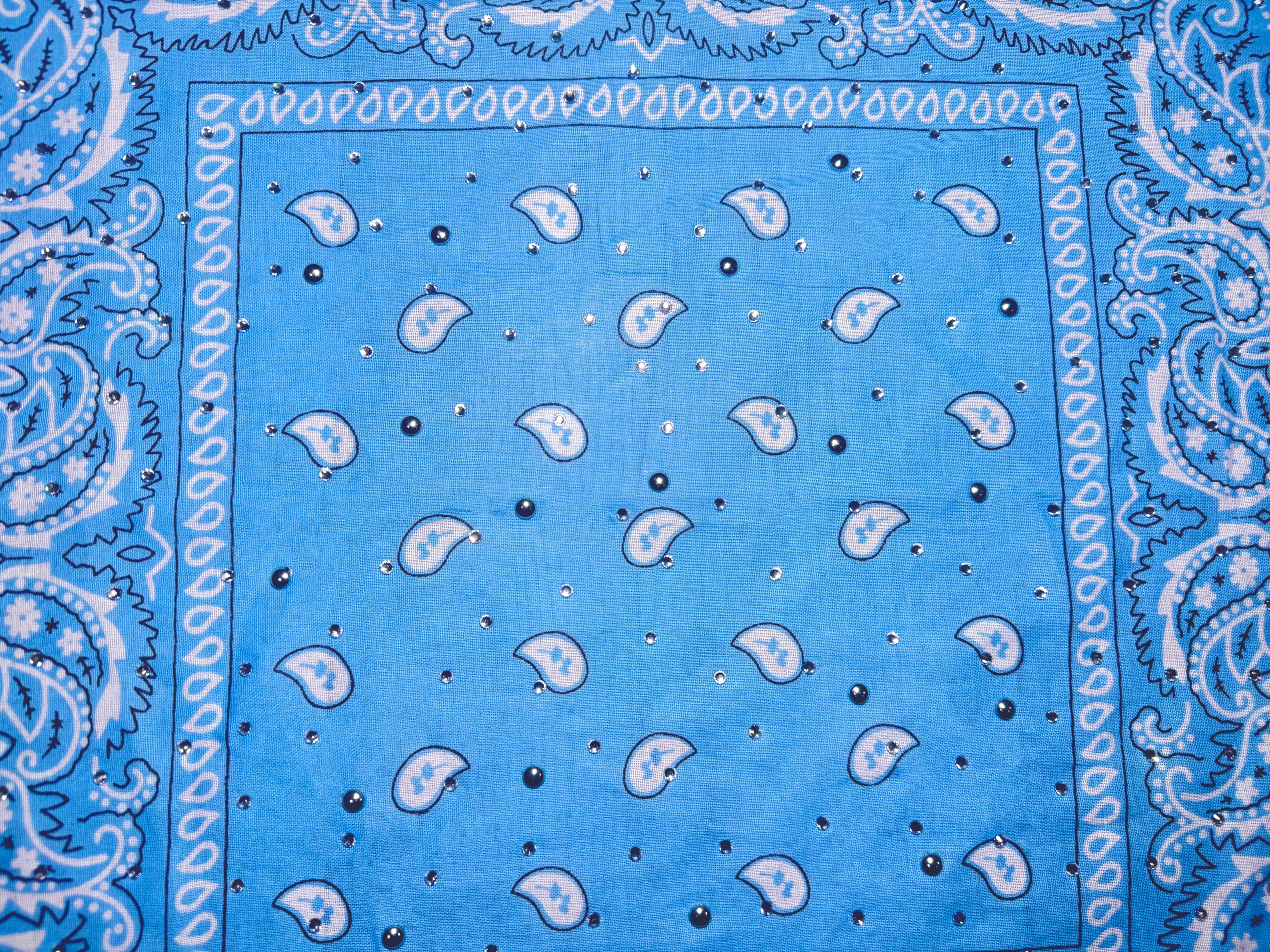 Baby Blue Bedazzled Bandana