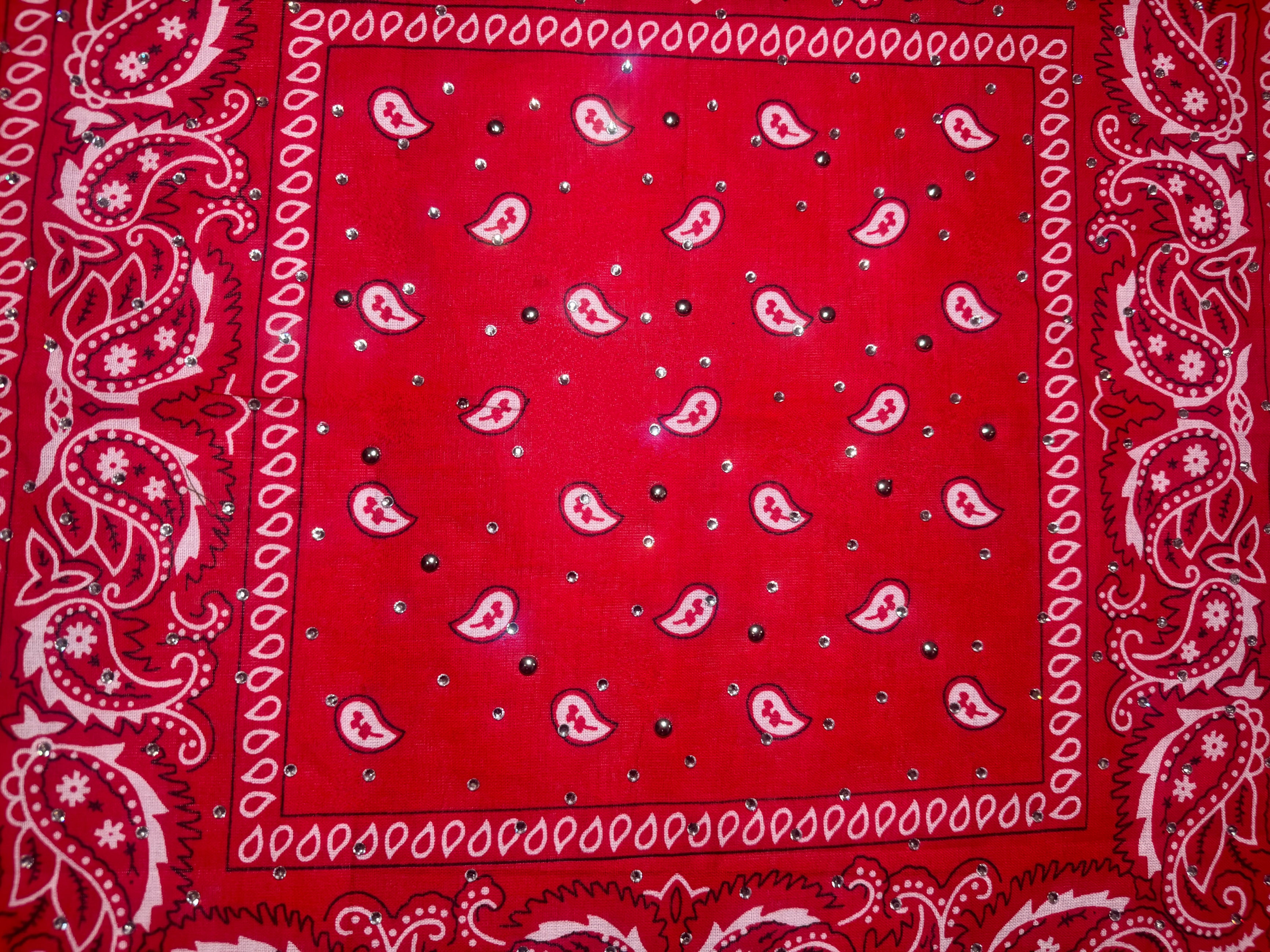 Red Bedazzled Bandana