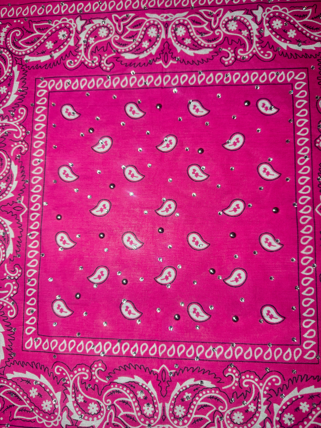 Hot Pink Bedazzled Bandana