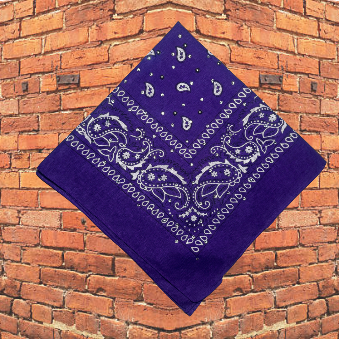 Purple Bedazzled Bandana