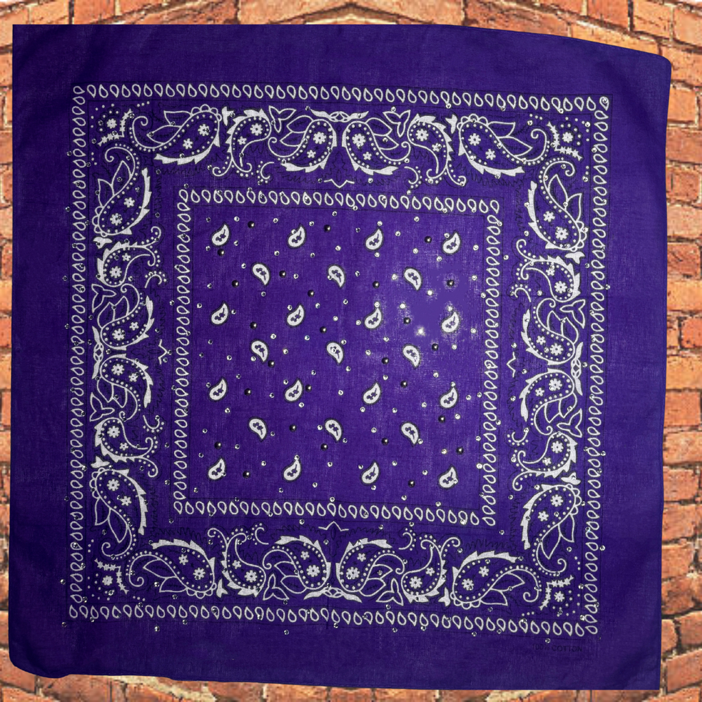 Purple Bedazzled Bandana