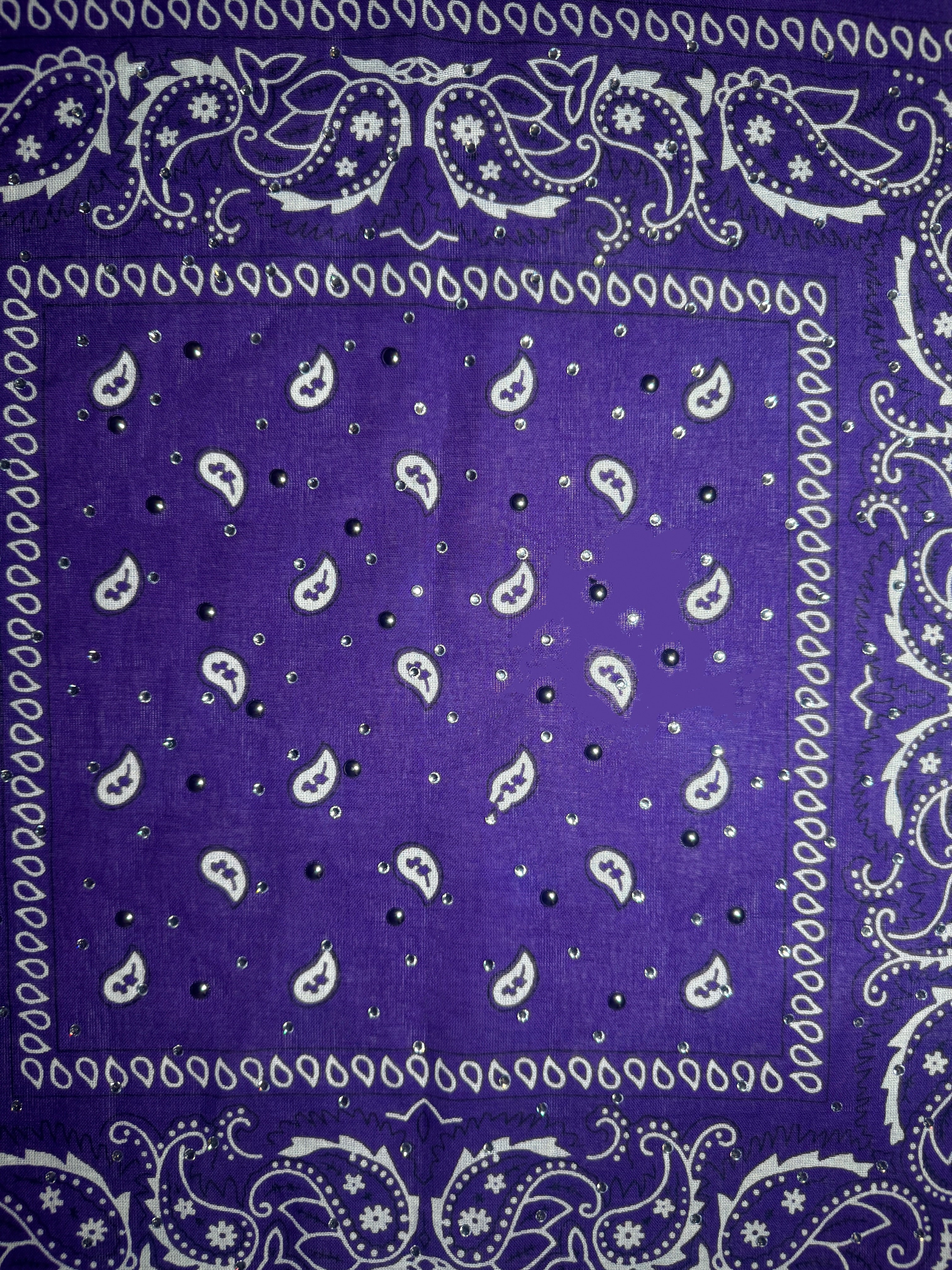 Purple Bedazzled Bandana