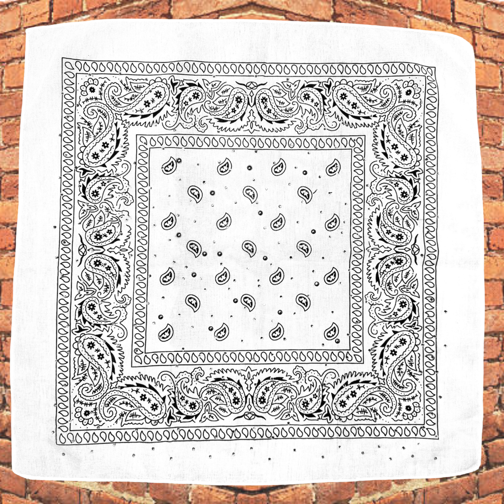 White Bedazzled Bandana