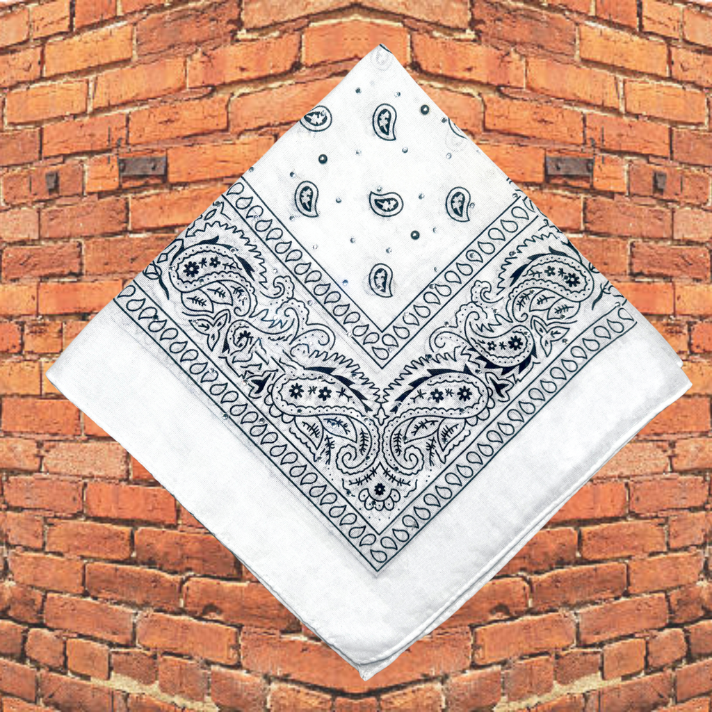 White Bedazzled Bandana