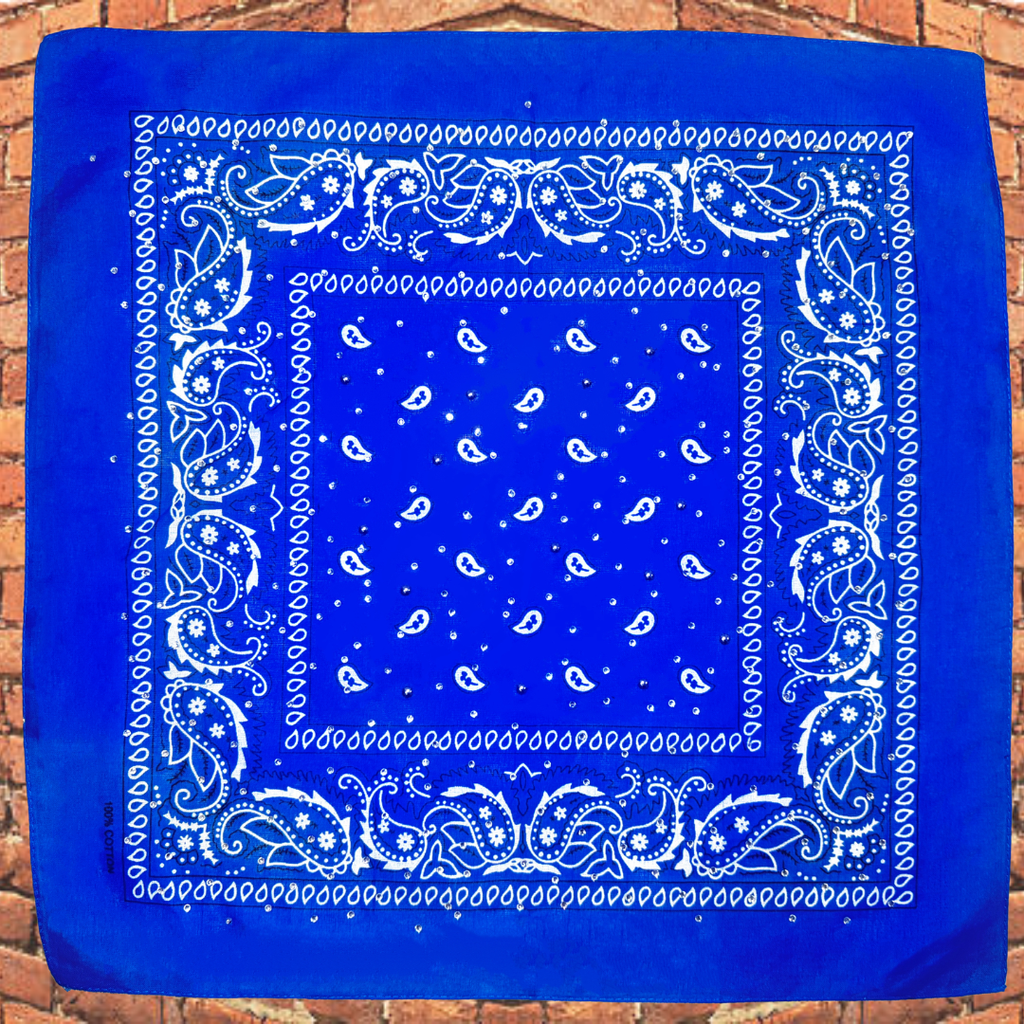 Royal Blue Bedazzled Bandana