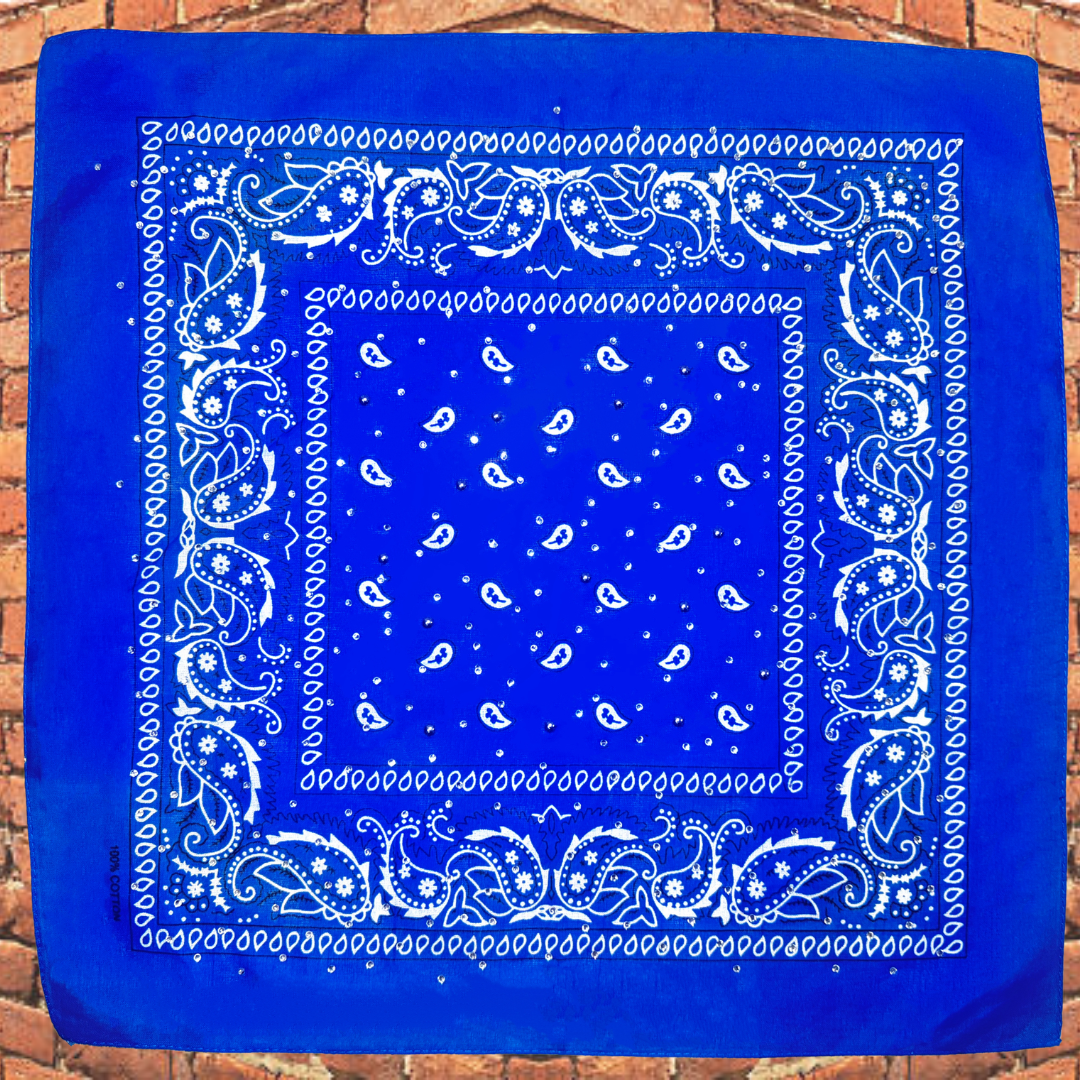 Royal Blue Bedazzled Bandana