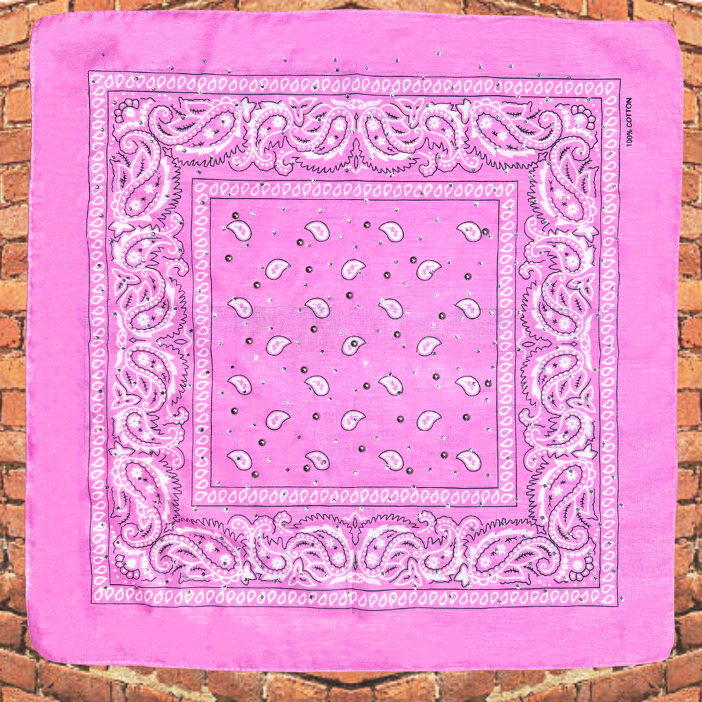 Baby Pink Bedazzled Bandana