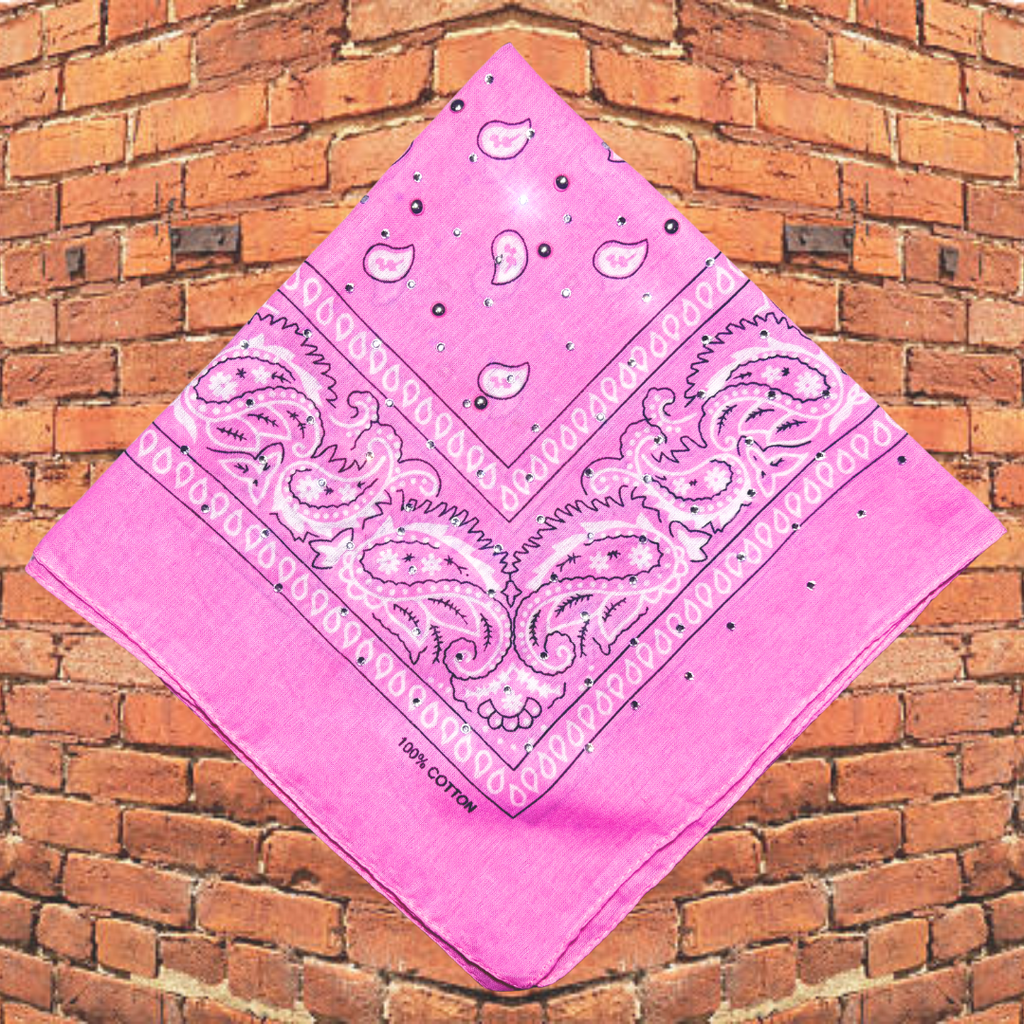 Baby Pink Bedazzled Bandana