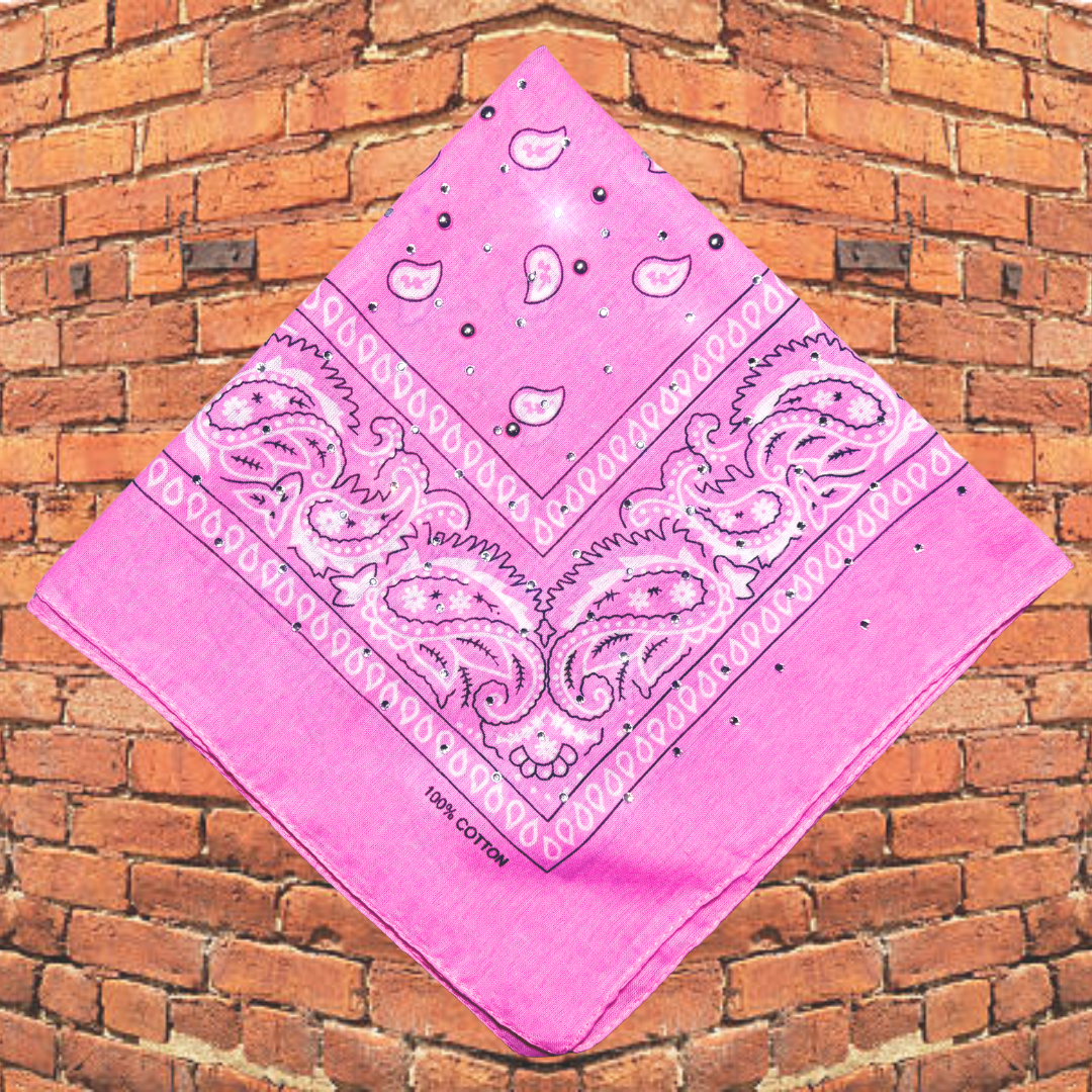 Baby Pink Bedazzled Bandana