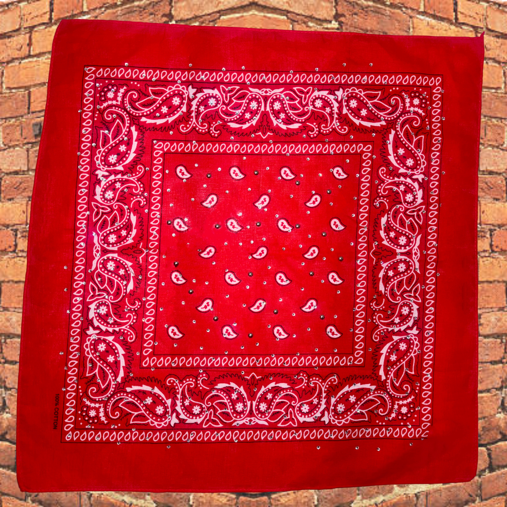 Red Bedazzled Bandana