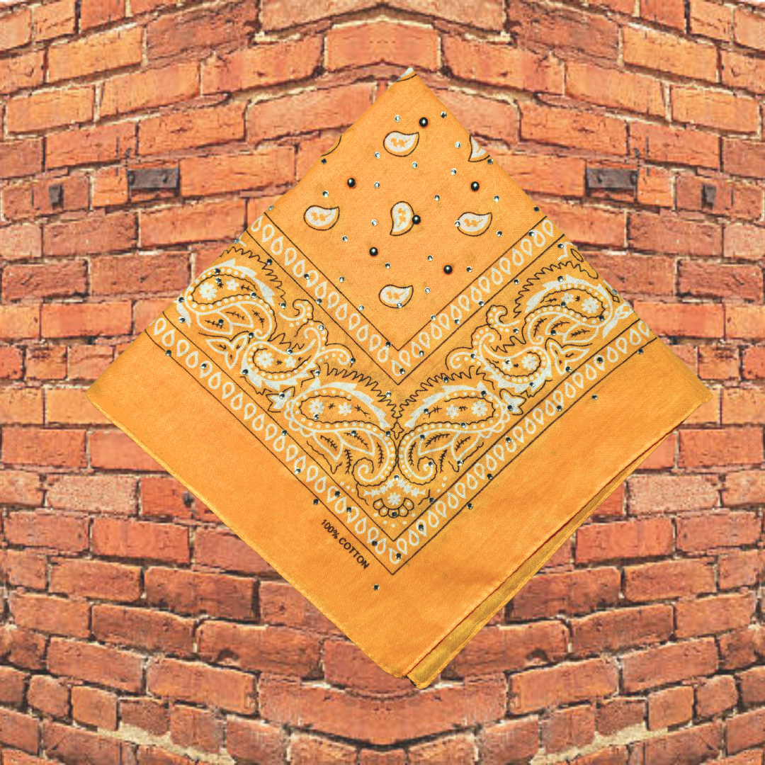 Baby Orange Bedazzled Bandana